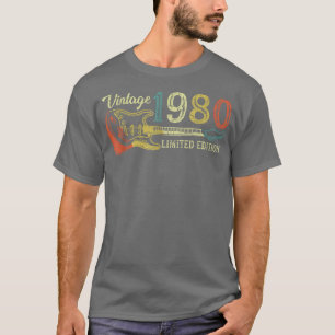 Funny 1980 birthday gift for men Guitar Lover 42th T-Shirt
