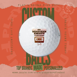 Funny 1980s Mixtape Custom Wilson Ultra Distance Golf Balls