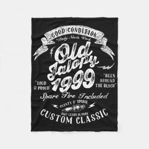 Funny 1999 Old Jalopy 250th Birthday Tee Clic Car Fleece Blanket