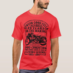 Funny 19 Years Old Biker Retro Style Classic Motor T-Shirt