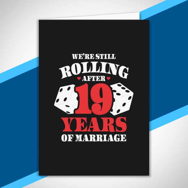 Funny 19th Anniversary Couples Married 19 Years Card (Creator Uploaded)