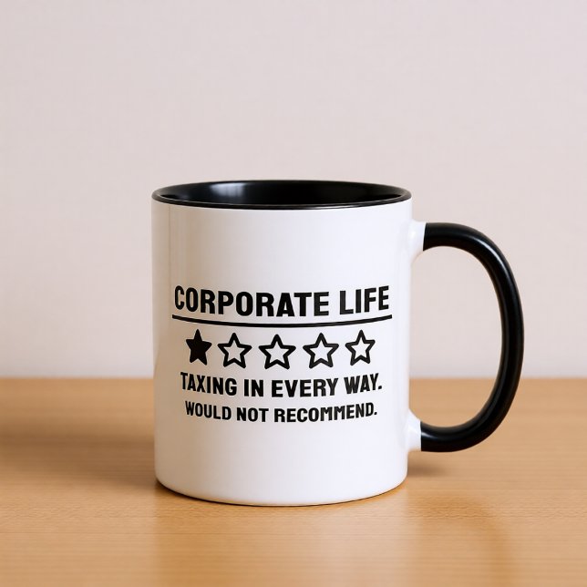 Funny 1-Star Corporate Life Review Coffee Mug (Creator Uploaded)