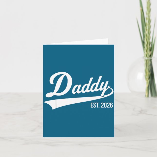Funny 1st Time Dad Est 2026 New Dad New First Fath Card (Front)