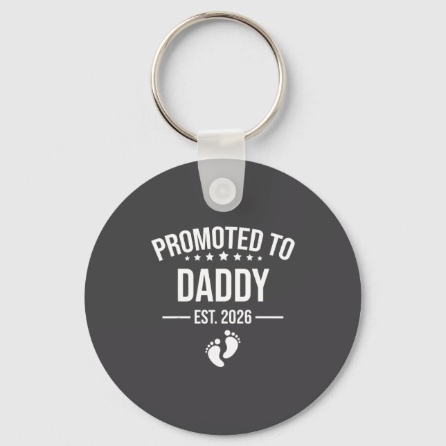 Funny 1st Time Dad Est 2026 New Dad New First Fath Key Ring (Front)