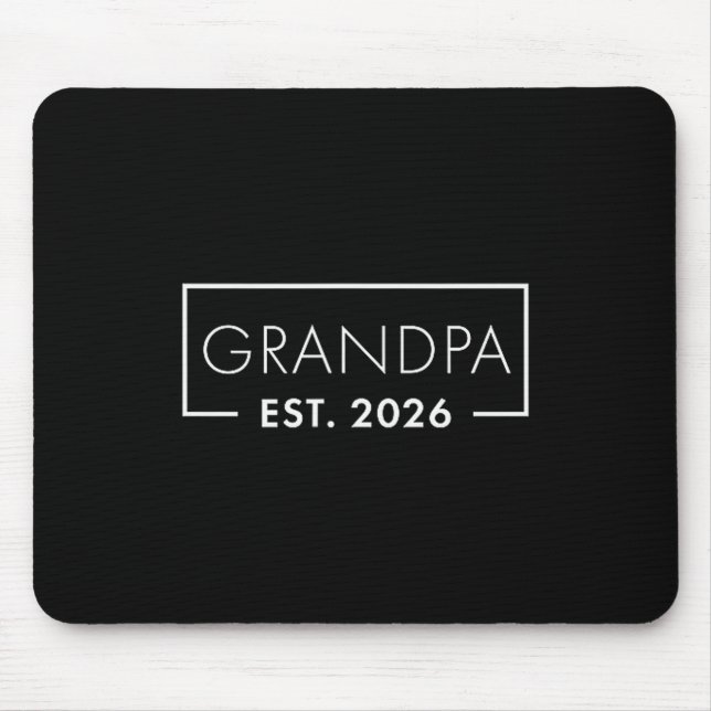 Funny 1st Time Grandpa Est 2026 New Grandpa  Mouse Mat (Front)