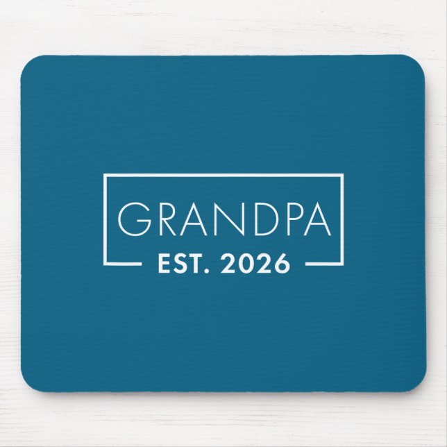 Funny 1st Time Grandpa Est 2026 New Grandpa  Mouse Mat (Front)