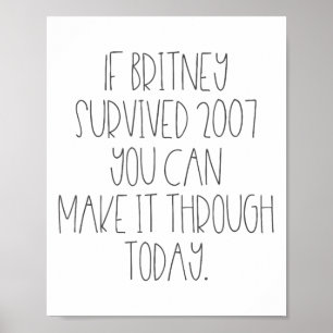 Funny 2007 Britney Motivational  Poster