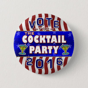 Funny 2016 Election Parody Cocktail Party 6 Cm Round Badge