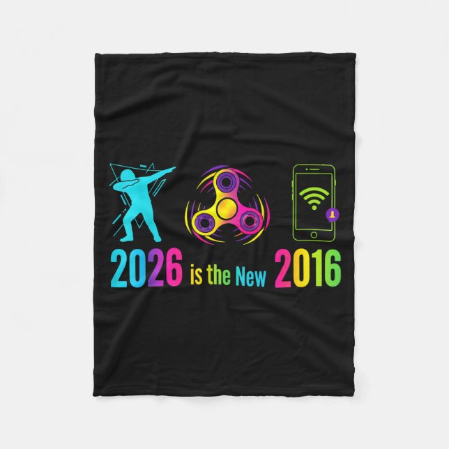 Funny 2016 Retro Nostalgia Vines Decade Fleece Blanket (Front)