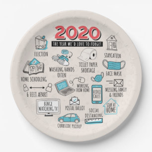 Funny 2020 Quarantine Year To Forget Party Paper Plate
