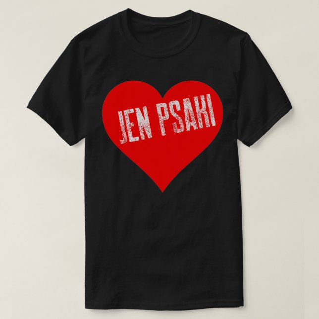 Funny 2021 Political Circle Back I Love Jen Psaki  T-Shirt (Design Front)