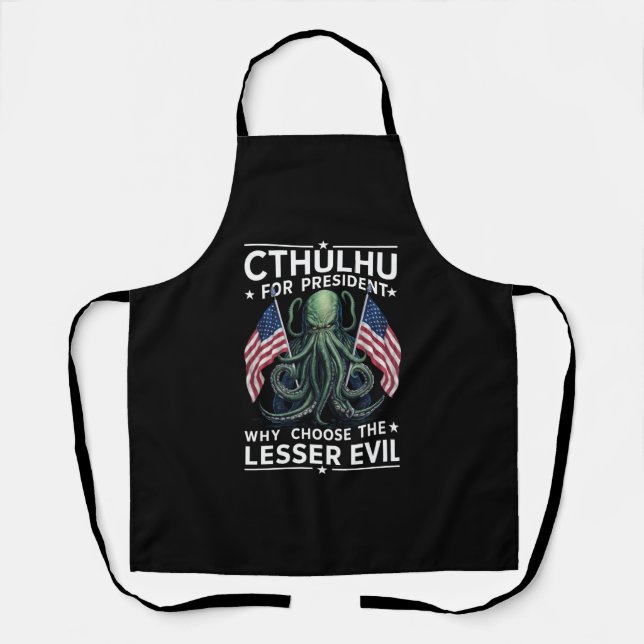 Funny 2024 Elections Cthulhu For President  Apron (Front)
