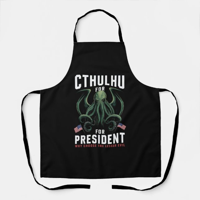 Funny 2024 Elections Cthulhu for President  Apron (Front)