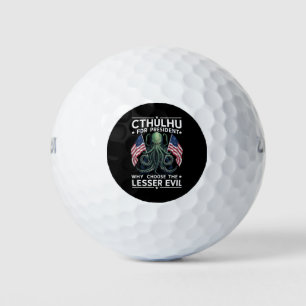 Funny 2024 Elections Cthulhu For President  Golf Balls