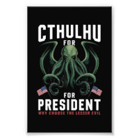 Funny 2024 Elections Cthulhu for President 