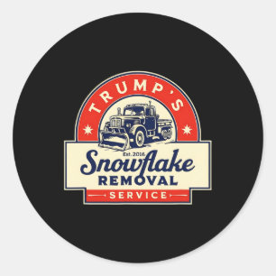 Funny 2024 Trump's Snowflake Removal Service Trump Classic Round Sticker