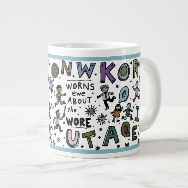 Funny 20oz Mug: Know Won Worns Ewe Large Coffee Mug (Front Right)