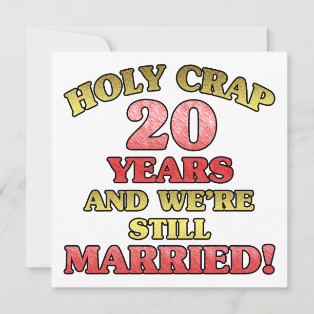 Funny 20th Anniversary Card (Front)