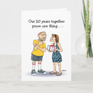 Funny 20th Wedding Anniversary Card for Husband