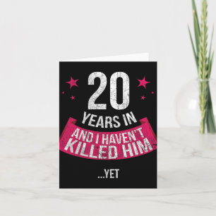 Funny 20th Wedding Anniversary Wife Gift T-shirt 2 Card