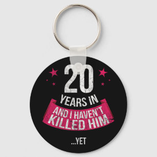 Funny 20th Wedding Anniversary Wife Gift T-shirt 2 Key Ring
