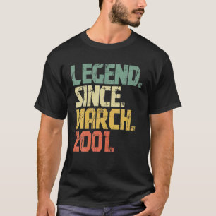 Funny 21 Year Old Men Women- Legend Since March 20 T-Shirt
