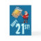 Funny 21st Birthday Card with Cartoon of Huge Beer
