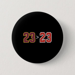 Funny 23 Vs 23 Basketball Fans And Players 6 Cm Round Badge