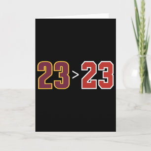 Funny 23 Vs 23 Basketball Fans And Players Card