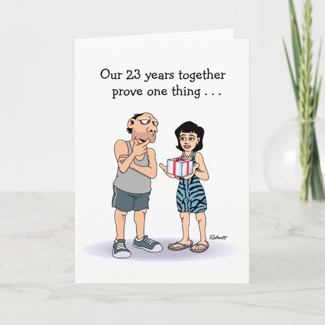 Funny 23rd Anniversary Card (Front)