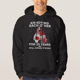 Funny 25 Years Christmas Gnomes Couple Marriage An Hoodie
