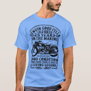 Funny 25 Years Old Biker Retro Style Classic Motor T-Shirt