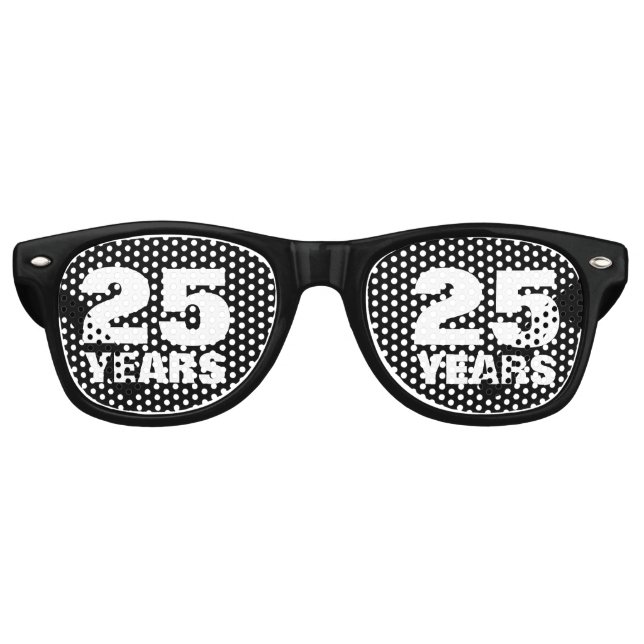 Funny 25th Wedding Anniversary party shades (Front)