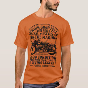 Funny 26 Years Old Biker Retro Style Classic Motor T-Shirt