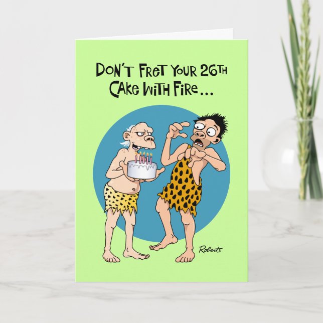 Funny 26th Birthday Card (Front)