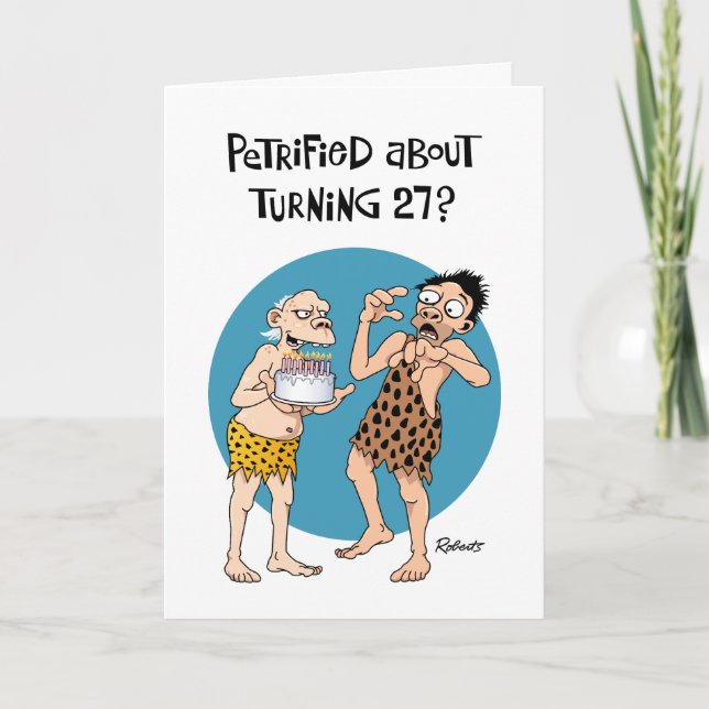 Funny 27th Birthday Card (Front)