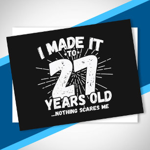 Funny 27th Birthday Quote Sarcastic 27 Year Old Postcard