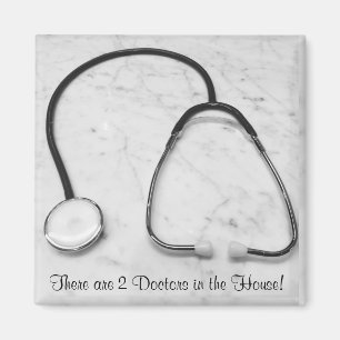 Funny 2 Doctors in the House Stethoscope Magnet