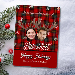 Funny 2 Photo Face Dry Sarcastic Humor Christmas Holiday Card