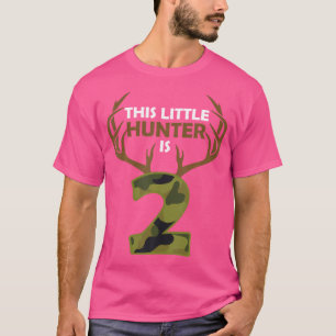 Funny 2Nd Birthday 2 Year Old Deer Hunter Gift For T-Shirt