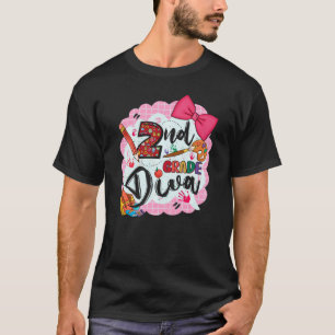 Funny 2nd Grade Diva First Day Of School For Stude T-Shirt