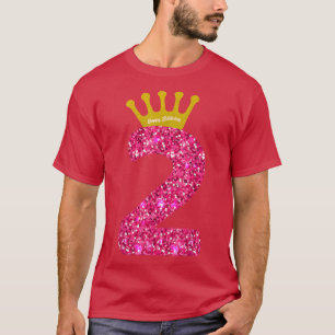 Funny 2nd Party Number 2 Year Old Girls 2nd Birthd T-Shirt