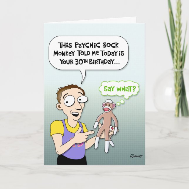 Funny 30th Birthday Card (Front)
