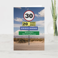 Funny 30th Birthday Humour Road Signs