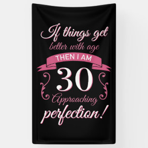 Funny 30th Birthday 'Perfection' Banner