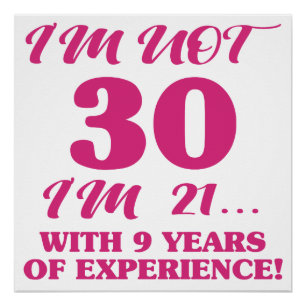 Funny 30th Birthday Poster