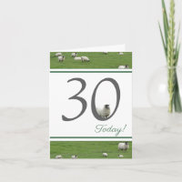 Funny 30th birthday sheep card