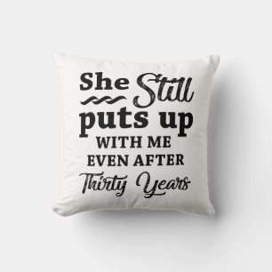 Funny 30th Wedding Anniversary Cushion