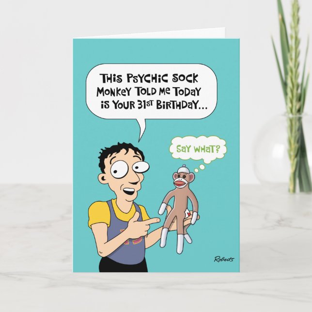 Funny 31st Birthday Card (Front)