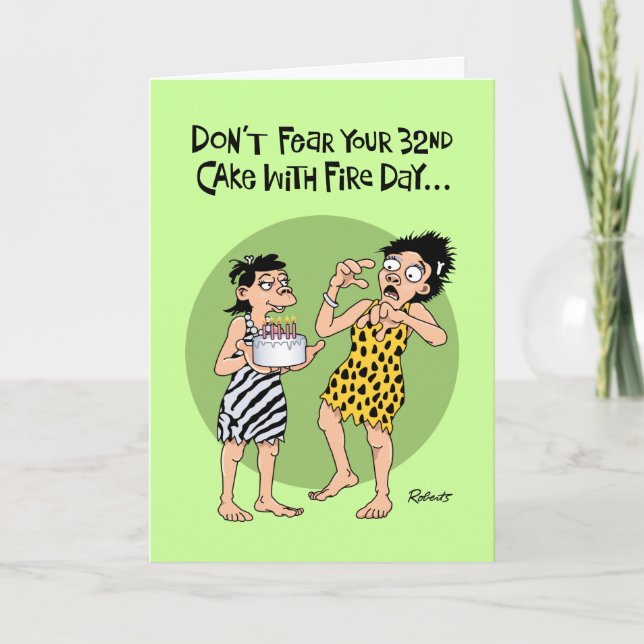 Funny 32nd Birthday Card (Front)